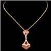 Image 2 : 14K Gold 0.70ctw Fancy Color Diamond Pendant