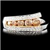 Image 1 : 14K Gold 0.73ctw Fancy Color Diamond Ring