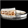 Image 2 : 14K Gold 0.73ctw Fancy Color Diamond Ring