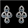 Image 1 : 14K White Gold 4.42ctw Fancy Color Diamond Earring