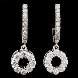 14K Gold 1.76ctw Diamond Earrings