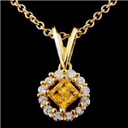 18K Yellow Gold 0.20ct Sapphire & 0.28ct Diamond P