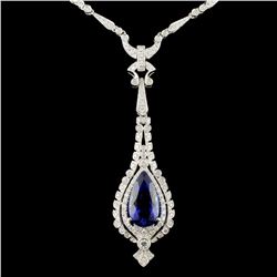 18K Gold 8.91ct Tanzanite & 2.74ctw Diamond Neckla