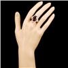Image 4 : 18K Gold 16.46ct Garnet & 1.81ctw Diamond Ring