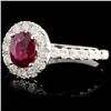 Image 2 : 18K Gold 1.02ct Ruby & 0.75ct Diamond Ring