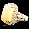 Image 2 : 18K Gold 8.87ct Opal & 1.04ctw Diamond Ring