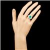 Image 4 : 18K Gold 1.69ct Emerald & 1.35ctw Diamond Ring