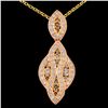 14K Gold 1.28ctw Fancy Diamond Pendant