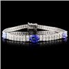18K Gold 3.96ct Tanzanite & 5.31ct Diamond Bracele