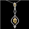 Image 1 : 18K Gold 1.26ctw Fancy Diamond Pendant