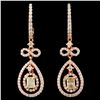Image 1 : 18K Gold 1.48ctw Fancy Diamond Earrings