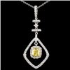 Image 1 : 18K Gold 1.03ctw Fancy Diamond Pendant