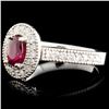 Image 2 : 14K Gold 0.76ct Ruby & 0.62ctw Diamond Ring