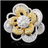 Image 1 : 18K Gold 4.61ctw Fancy Color Diamond Ring