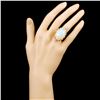 Image 4 : 18K Gold 17.18ct Opal and 0.46ctw Diamond Ring