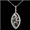 Image 1 : 14K Gold 0.92ctw Fancy Color Diamond Pendant