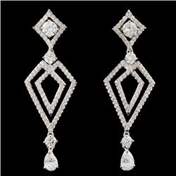 18K Gold 2.01ctw Diamond Earrings