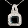 Image 1 : 14K Gold 3.30ct Tourmaline & 0.41ctw Diamond Penda