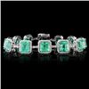 18K Gold 23.14ct Emerald & 2.98ct Diamond Bracelet