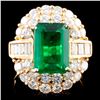 Image 1 : 18K Gold 3.58ct Emerald & 2.23ctw Diamond Ring