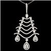 Image 1 : 18K Gold 2.76ctw Diamond Pendant