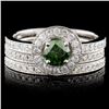 Image 1 : 14K White Gold 1.10ctw Fancy Color Diamond Ring