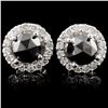 Image 1 : 14K White Gold 1.17ctw Fancy Color Diamond Earring