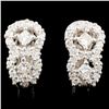 Image 1 : 18K Gold 1.58ctw Diamond Earrings