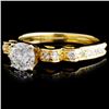 Image 2 : 18K Yellow Gold 0.93ctw Diamond Ring