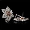 Image 2 : 18K White Gold 5.54ctw Fancy Color Diamond Earring