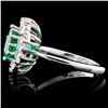 Image 3 : 18K W Gold 2.80ct Emerald & 1.00ctw Diamond Ring