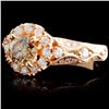 Image 2 : 18K Rose Gold 1.34ctw Fancy Color Diamond Ring