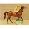 Image 1 : Beswick racehorse and jockey No1037 stripe to…