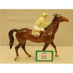 Beswick race horse and jockey No1037, 24 to s…