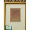 Image 1 : Gilt framed sepia etching of young girl entit…