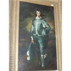 Framed oil on canvas of Gainsborough's Blue B…