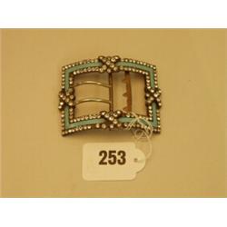 19c large enamel and marcasite belt buckle…