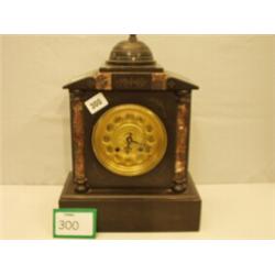 19c slate and marble eight day mantel clock…