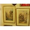 Image 1 : Pair of 19c watercolours of Rouen street scen…