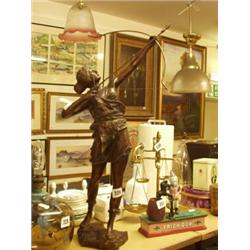 Bronze figure of Diana indistinctly signed an…
