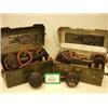 Image 1 : Pair of green boxed WW2 field telephones…