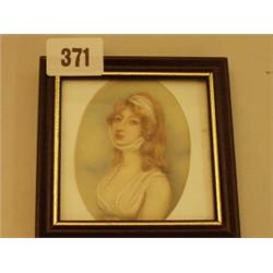Superb late 19c handpainted oval miniature on…