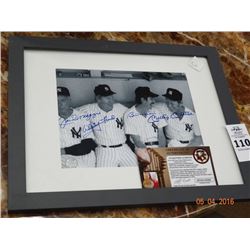 DiMaggio, Ford, Martin, Framed Autographed Photo