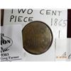 Image 1 : 1865 2 Cent Piece