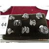 Image 1 : 8 S/S Skull/Insignia Rings -8 Times the Money