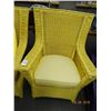 Image 1 : 4 Yellow Wicker Chairs - 4 Times the Money