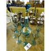 Image 1 : Blue Decanter & Stems - No Shipping