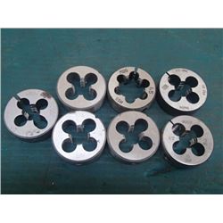 Assorted Adjustable Round Split Dies, 7 Total