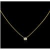 Image 1 : 14KT Yellow Gold 0.09ct Diamond Solitaire Necklace