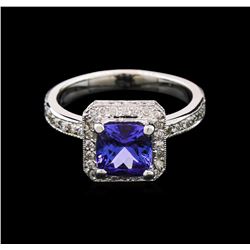 1.75ct Tanzanite and Diamond Ring - 14KT White Gold